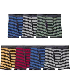 Fruit of the Loom Pack of 7 Boys Boxer Briefs Tag Free Size 6-8 New In Packaging