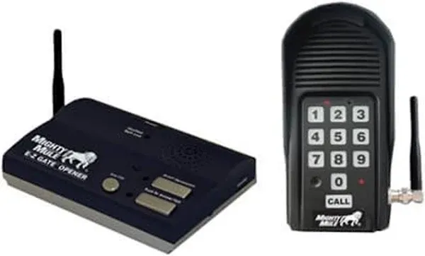 Mighty Mule Wireless Intercom Keypad And Base Station Kit Weatherproof Black