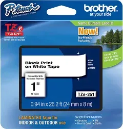 Brother P-Touch TZe Laminated Tape TZE251