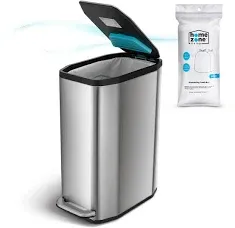 Home Zone Living 13 Gallon Slim Kitchen Trash Can