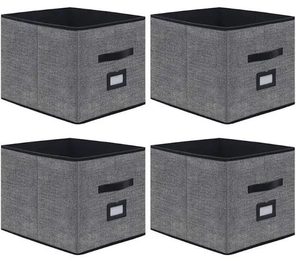 Onlyeasy Foldable Cloth Storage Cubes with Label Holders