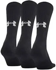 NEW 3 PAIRS UNDER ARMOUR UA TRAINING MENS CREW COTTON SOCKS