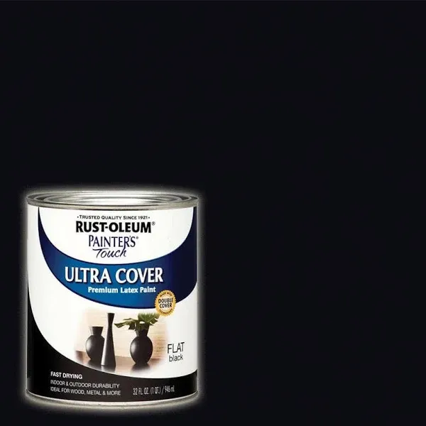 Rust-Oleum 1976502 Painter's Touch Ultra Cover Flat Black Paint