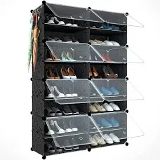 Expandable Shoe Rack Organizer for 32 Pairs - Dustproof Ideal for Bedroom &amp; E...