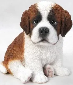 Hi-Line Gift Pet Pals Sitting Saint Bernard Puppy Statue