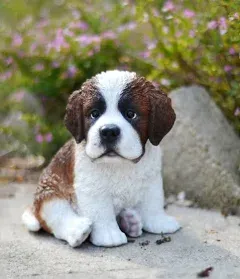 Gift Ltd. Sitting Saint Bernard Puppy Garden Statue