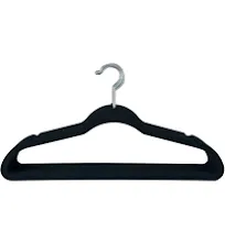 Simplify 25-Pack Slim Velvet Suit Hangers Chocolate