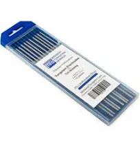 2% Lanthanated TIG Welding Tungsten Electrodes 3/32” X 7” 10-Pack