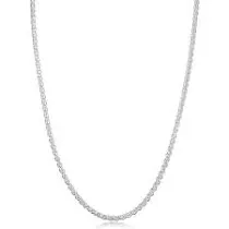 Kooljewelry 925 Sterling Silver Round Wheat Chain Necklace (1 mm, 1.5 mm, 2 mm or 2.6 mm) | Made in Italy