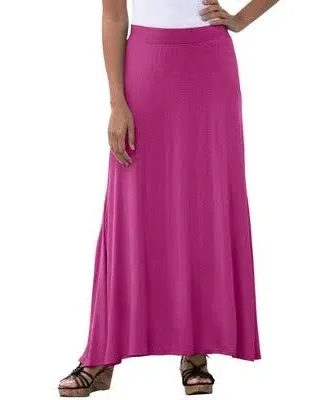 Plus Size Women's Everyday Stretch Knit Maxi Skirt by Jessica London