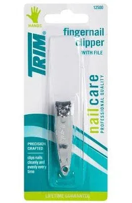 Trim Nailcare Fingernail Steel Clipper with File, Item Number 12500 (Pack of 6)