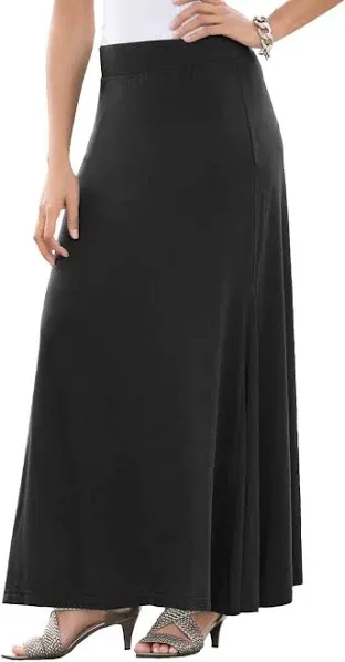 Plus Size Everyday Stretch Knit Maxi Skirt by Jessica London Women's