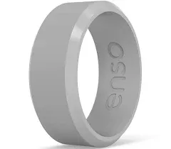 Bevel Classic Silicone Wedding Ring – Hypoallergenic Unisex Wedding Band – Comfo