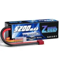 Zeee 3S Lipo Battery 5200mAh 11.1V 80C RC Battery Hard Case with Deans Connector