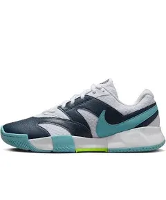 Nike Court Lite Tennis Shoes Men Low-Top White Sail White Rubber Light Brown Light Blue