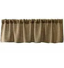 Valea Home Burlap Natural Tan Valance