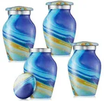 Reminded Keepsake Set of 4 Cremation Urns for Human Ashes