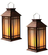 Decorative Lantern with Led Flameless Candle with 6hr Timer 13 Vintage Deco