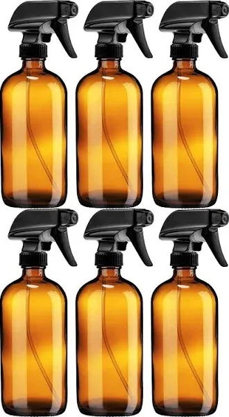 Empty Amber Glass Spray Bottle