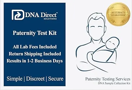 DNA Direct Paternity Test Kit - All Lab Fees & Shipping to Lab Included - at Home Collection Kit for Father and Child - Results in 1-2 Business Days