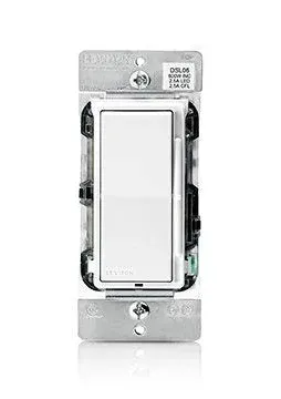 Leviton DSL06-1LZ Dimmer LED/CFL/Incandescent Single-Pole/3-Way 600W INC 300W LED/CFL 120 Volt Decora Rocker Slide Decora Style Electro-Mechanical - White Ivory Light Almond (Pkg of 5)