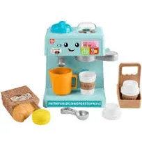 Fisher-Price Laugh & Learn Learn & Serve Coffee Café Toddler Electronic Toy, 10 Play Pieces