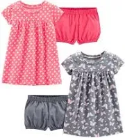 Simple Joys by Carter's Girls' Short-Sleeve and Sleeveless Dress Sets