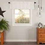 Farmhouse 16&#034;x60&#034; Valance Creme Rod Pocket Kitchen Window Curtains VHC Brands