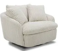 Parker House Boomer Large Swivel Chair with 2 Toss Pillows