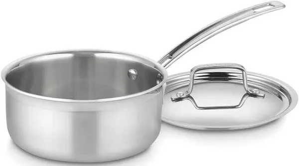 Cuisinart MultiClad Pro Stainless Steel Saucepan with Cover, 3 Quart