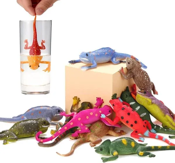 Lizard animal figures reptile toys set of 12