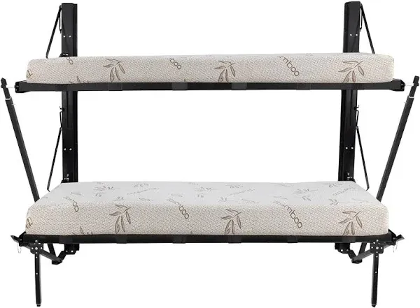 RecPro Double Folding RV Bunk Bed with Safety Rail (with Bunk Mattress)