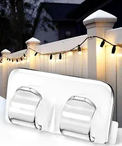 Hooks for Outdoor String Lights Clips: Heavy Duty with Adhesive Strips  26Pcs