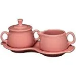 Fiesta 4 Pc. Sugar Bowl and Creamer Set with Tray - Peony