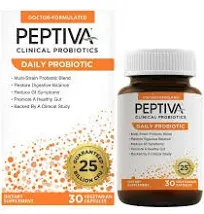 Peptiva Daily Probiotic 25 Billion CFU 30 Vegetarian Caps