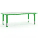 Flash Furniture Rectangular Activity Table In Green/grey