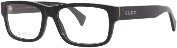 Gucci GG1141O 004 Black Rectangle Men's Eyeglasses