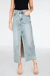 Steve Madden Avani Denim Skirt Light Blue / 2