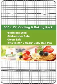 Cooling Rack &amp; Baking Rack - Heavy Duty 100% Stainless Steel Cookie Cooling R...