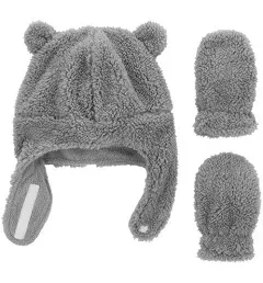 Carter's Baby Boys' 2-Piece Sherpa Hat With Mittens Set