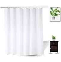 WellColor 74 Inch White Shower Curtain Liner