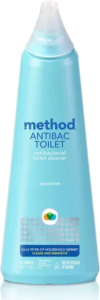 Method® Antibacterial Toilet Cleaner, Spearmint, 24 oz Bottle