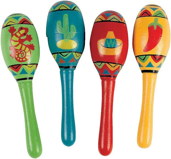 Fun Express Mini Wooden Maracas 5