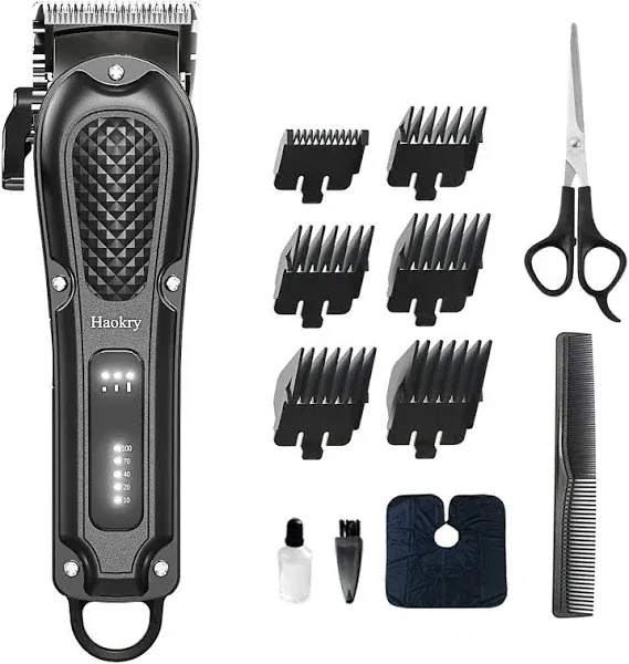 Haokry Hair Clippers for Men Professional Cordless&Corded Barber Clippers for Hair Cutting & Grooming