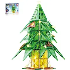 PicassoTiles Christmas Tree Magnet Building Tiles - 106 Pieces