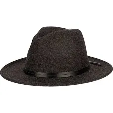 Four Buttons Women's Faux Felt Fedora