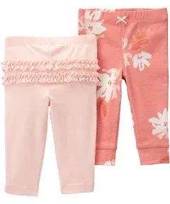 Carter's Baby Girls 2-Pack Pull-On Pants