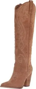 Steve Madden Lasso western cowboy suede brown boots size 9