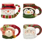 Certified International Holiday 4-Pc. Mug Set