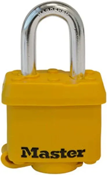 Master Lock Padlock Plastic-Ccoate<wbr/>d Steel 315KAD - Missing Key`